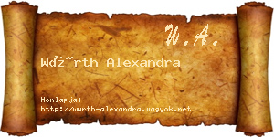 Würth Alexandra névjegykártya