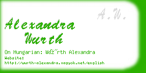 alexandra wurth business card